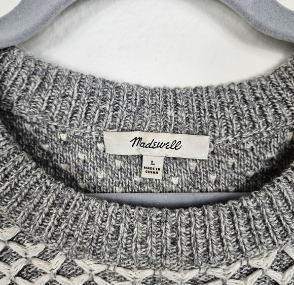 Madewell Geo-Block Pullover Sweater Women's Size L - Picture 4 of 5